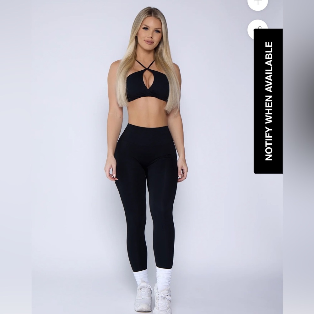 Black Scrunch Butt Leggings Set